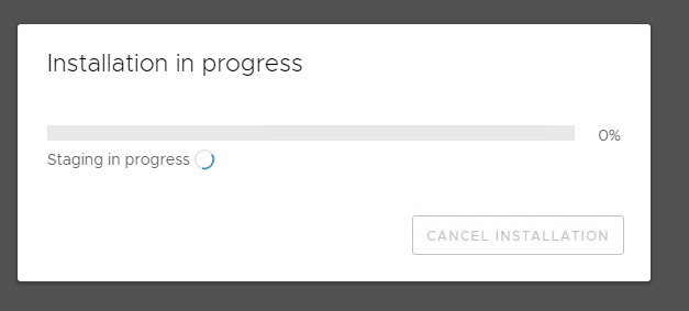 Installation progress