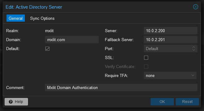 Configure Realm Details