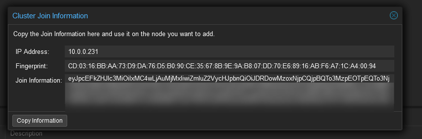 Copy Information Token