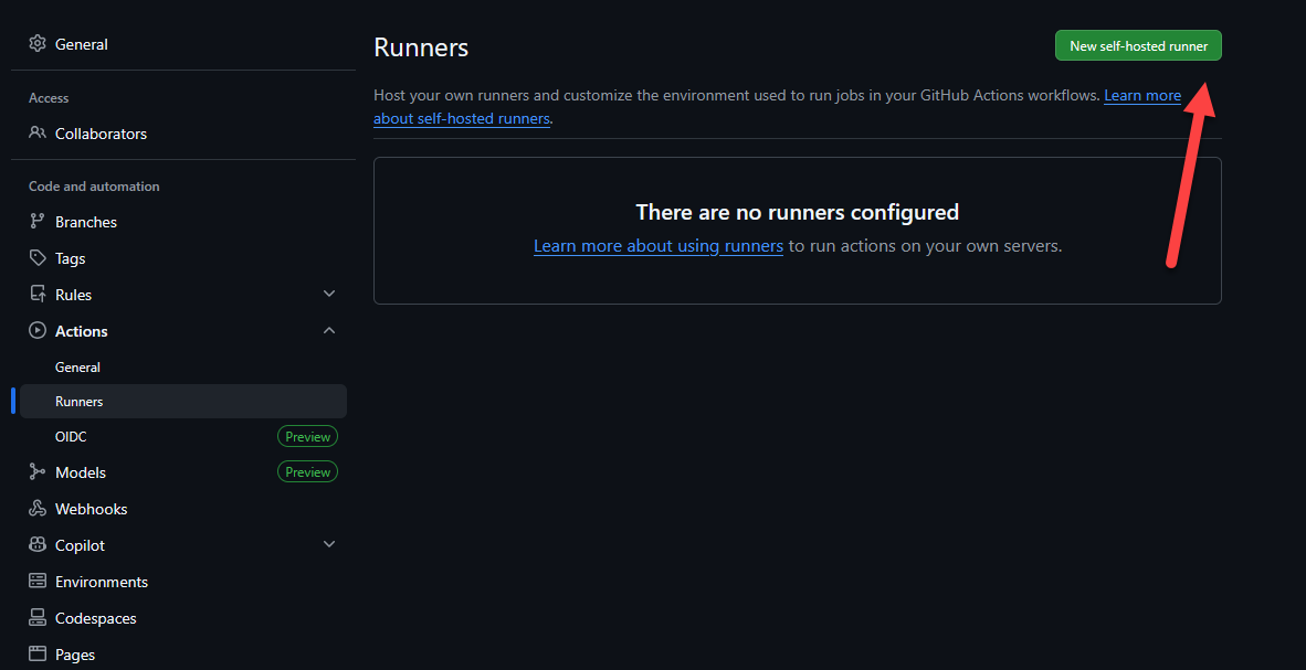 New Self-Hosted Runner