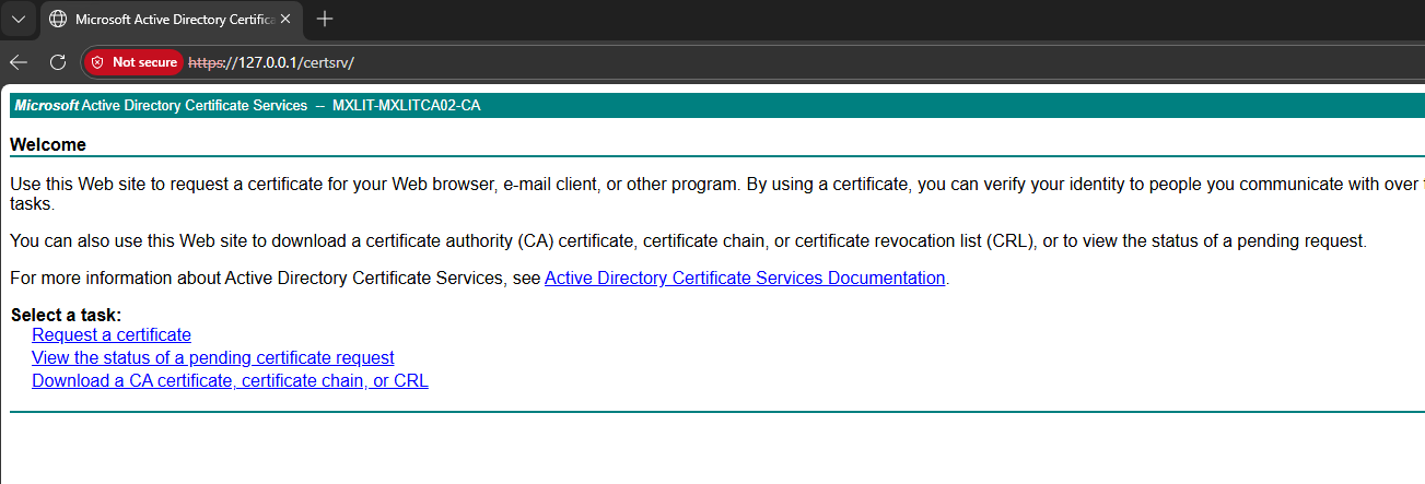 Request Certificate