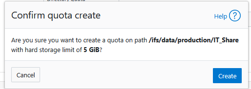 Created Quota Status