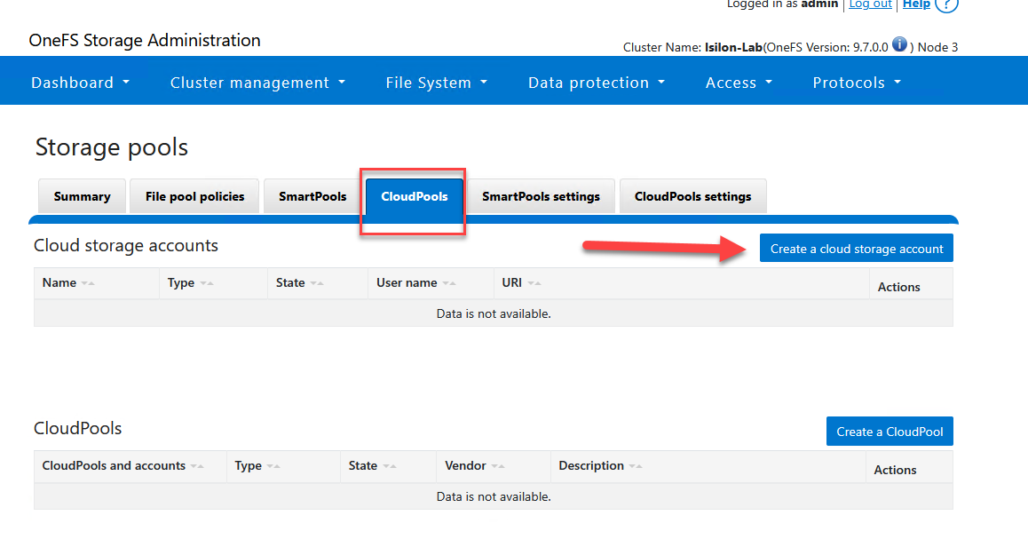 Create Cloud Account