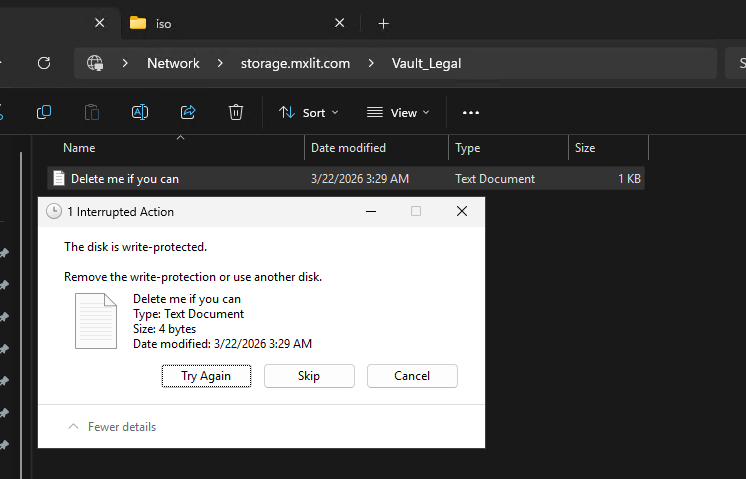 Windows Delete Error